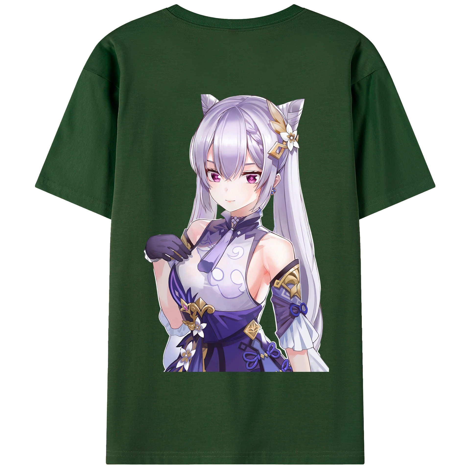 げんし神 刻晴 こくせい genshin Kokusei 綿100％半袖Tシャツ（背面プリント）